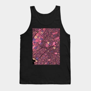 Athens Map Pattern in Purple & Pink Tank Top